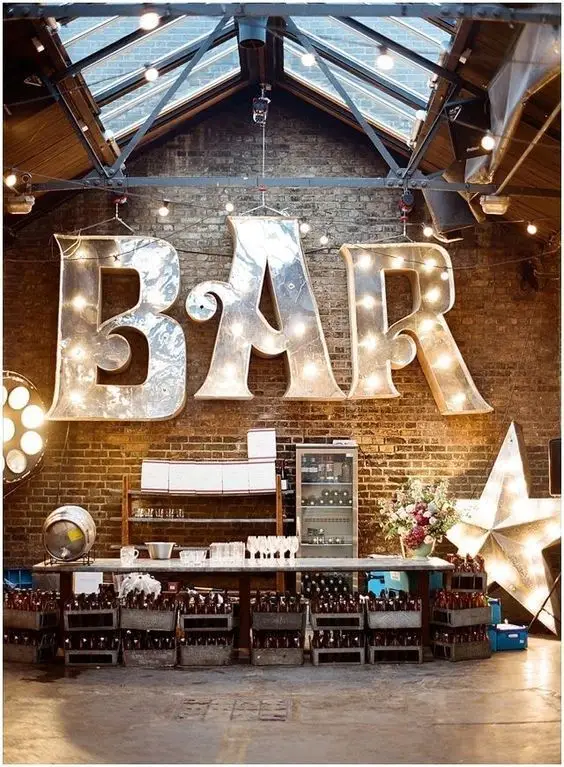 Barra de bebidas para eventos