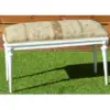 Banco de madera blanco isabelina, med. – alquiler para eventos