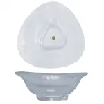 Bandeja triangular cristal, med. 21x 8 cm – alquiler para eventos