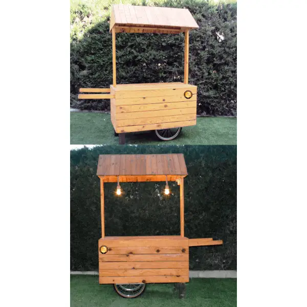 Candy Bar Madera Con Techo Y Luz, Med. – alquiler para eventos