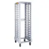 Carro pvc. 19 bandejas rubermaid, med. 170 alt x 65 anch x 70 fondo – alquiler para eventos