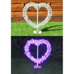 Corazón photocall pequeño, luz led , med. 62 al x 60 an – alquiler para eventos