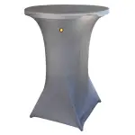 Funda mesa cocktail gris – alquiler para eventos