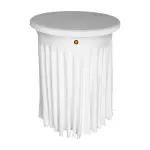 Funda mesa cocktail hondas blanca – alquiler para eventos