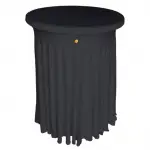 Funda mesa cocktail hondas negra – alquiler para eventos