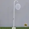 Lámpara con soporte telescópico blanca, luz de led, med. 70 x 60 cm. Soporte 3, 20 al. – alquiler para eventos