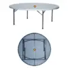 Mesa redonda pvc, med. 2 ø mt. – alquiler para eventos