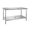 Mesa rectangular trabajo acero (desde 186 l cm hasta 270 l cm- x 86 a x 70 f) – alquiler para eventos