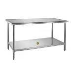 Mesa rectangular trabajo acero (desde 186 l cm hasta 270 l cm- x 86 a x 70 f) – alquiler para eventos