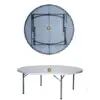 Mesa redonda de pvc, med. 1,80 ø mt. – alquiler para eventos