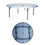 Mesa redonda de pvc, med. 1,50ø mt. – alquiler para eventos