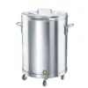 Olla acero con ruedas, med. 38 al x 50ø/74litros – alquiler para eventos