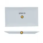Plato rectangular, med. 25 x 15 cm – alquiler para eventos