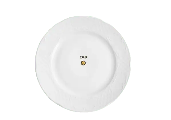 Plato Postre Augusta, Med. 20 Ø Cm – alquiler para eventos