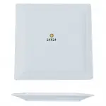 Plato cuadrado mod. Mediterraneo, med. 24 x 24 cm – alquiler para eventos