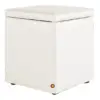 Puff blanco, med. 35 x 35 x 35 cm – alquiler para eventos