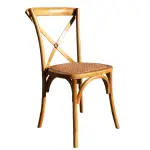 Silla crossback madera roble – alquiler para eventos