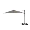 Sombrilla gris 4 posiciones, med. 2,60 al x 3,50 ø mt. – alquiler para eventos