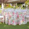 Mantel Redondo Estampado Flores - Ø3,50M – alquiler para eventos