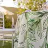 Mantel redondo estampado hojas - ø3,50m – alquiler para eventos