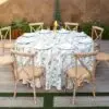 Mantel Redondo Estampado Oro - Ø3,50M – alquiler para eventos