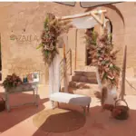 Arco ceremonial de madera de pino al 250 x an 235 x fo 100 – alquiler para eventos