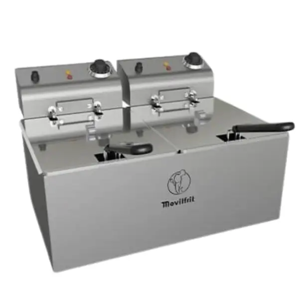 Freidora De Sobremesa 2 Senos 8 +8 L. 230V. 2 X 3000W. Med. 23Cm. De Alto X 27 Cm. De Ancho X 33 Cm. De Fondo – alquiler para eventos