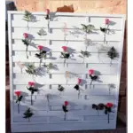 Paraban de madera blanco con soporte medidas: 180 cm. Altura x 180 cm. Ancho – alquiler para eventos
