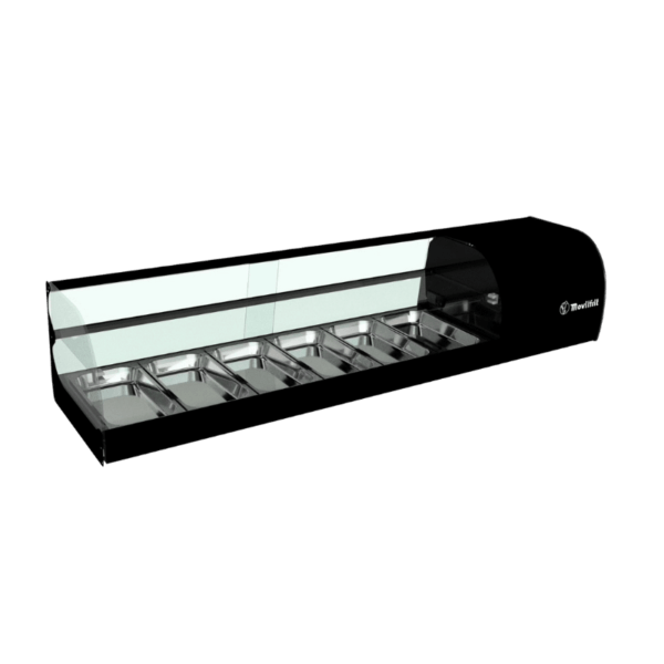 Vitrina Refrigerada IRON 6 Bandejas 2 Pisos con Cristal Curvo – Movilfrit – alquiler para eventos