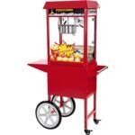 Palomitera profesional roja estilo americano con carrito